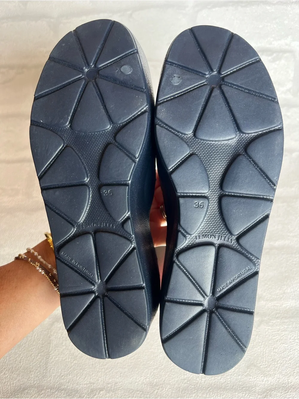 NWT Lemon Jelly Navy Platform Slide- Red Footbed size 36 coastal/ clean girl